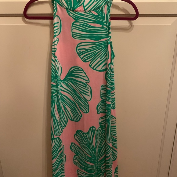 Lilly Pulitzer Size SX Pink and Green 100% Cotton Dress - Picture 2 of 3